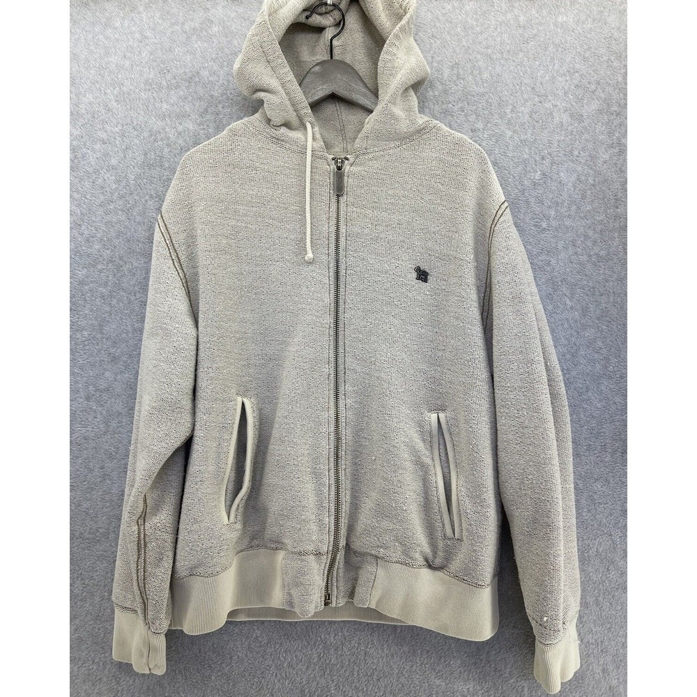 Sportswear by Roys Men's track hoodie Full Zip Oatmeal Surf Graphic Lining Med